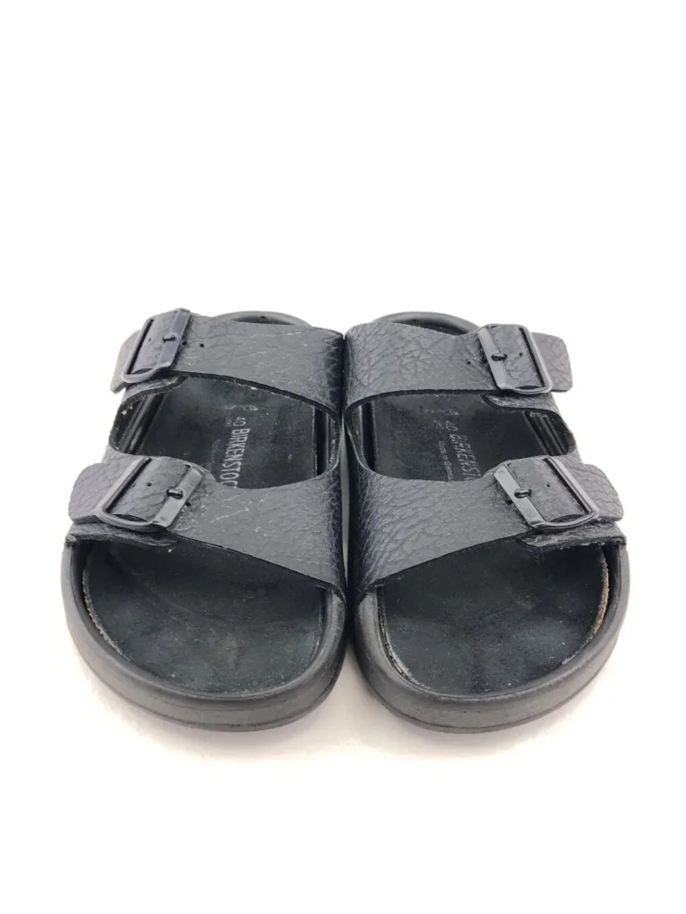 Birkenstock Tatami Black Leather Slide Sandals 9